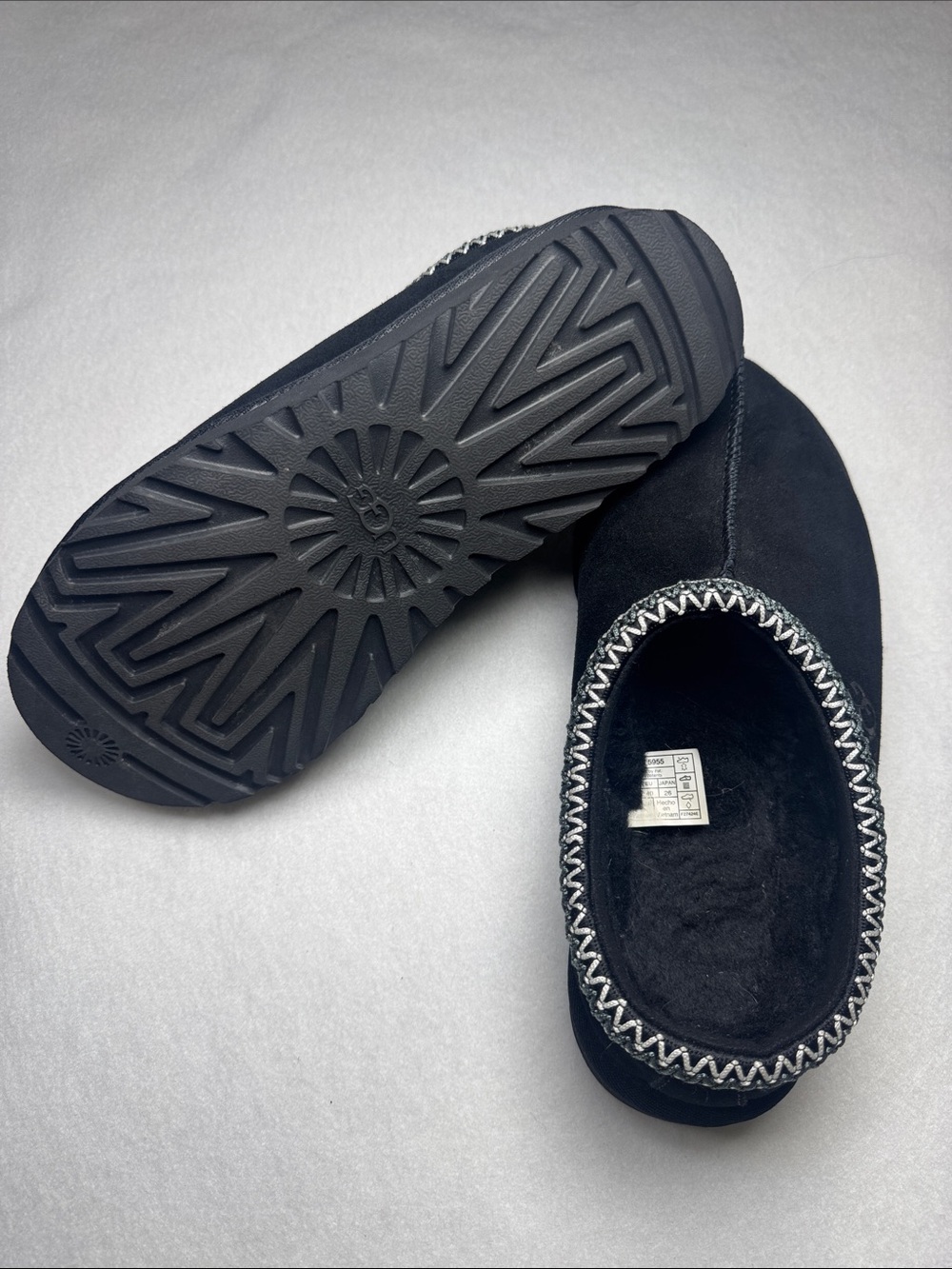 Tasman II UGG Women’s Black Suede Lined Slip-On Slippers US 9 EU 40 MPN 5950 - Picture 3 of 5